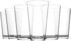 Clear Plastic Reusable Drinking Glasses set 6, 18oz Iced Tea Cups | BPA Free by WEXINHAO