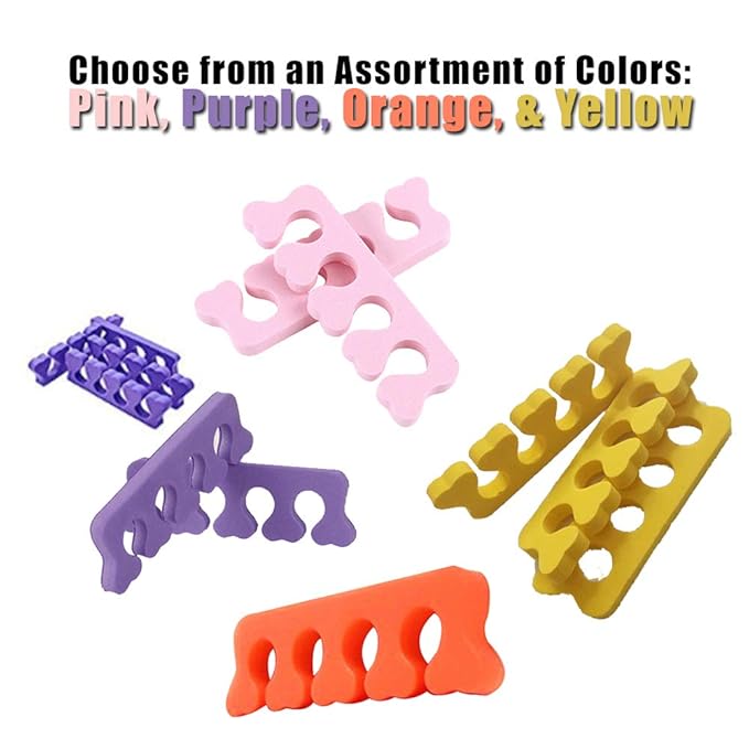 Toe Separators Toe Spacers (12 Pairs)- Apply Nail Polish During Pedicure Manicure - Stocking Stuffers for Ladies Women Teens Girls Kids - Nail Spa Party Supplies