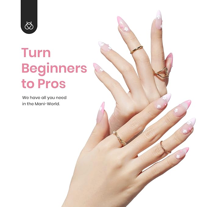 Beetles Gel Nail Polish Kit with UV Light, 6 Colors Pink White Nude Glitter Gel Nail Polish Set with Base Coat Glossy Matte Top Coat Gel Polish Soak Off UV Manicure Valentines Gift for Women
