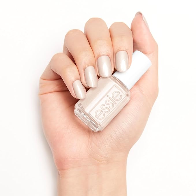 essie salon-quality nail polish, vegan, golden shimmer, Imported Bubbly, 0.46 fl oz
