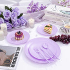 EI 150pcs Purple Plastic Plates - Image 7