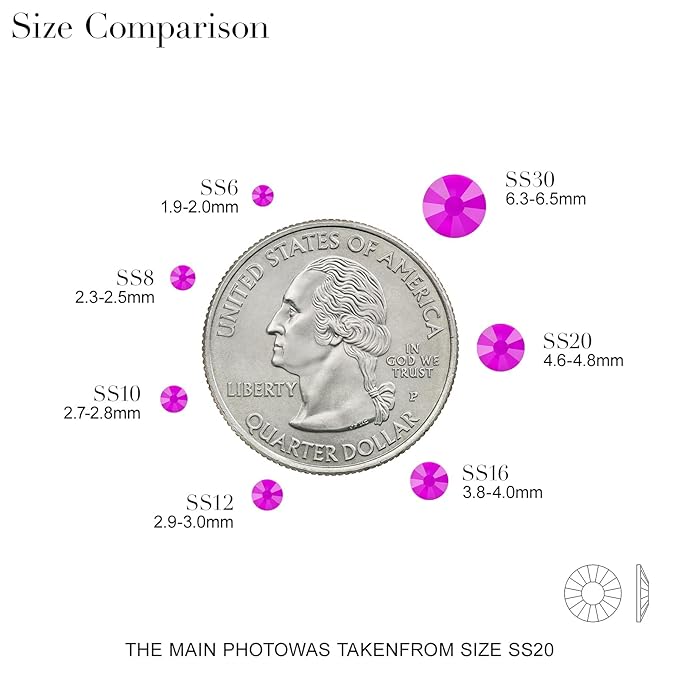 Novani 3000 Pieces Flatback Rhinestones Glass Round Gems Neon-Purple Crystals for Nail Art DIY Crafts Clothes Shoes,SS10,2.7-2.9mm