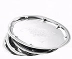 4-Pack 15.7" x 11.8" Silver Serving Trays by Zenovlux