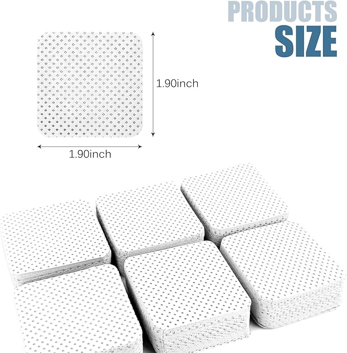 150 Pcs Lint Free Nail Wipes, Non-Woven Nail Polish Remover Pads Nail Polish Wipes for Nail Polish Removal Eyelash Extensions DIY Nail Art Supplies (White)