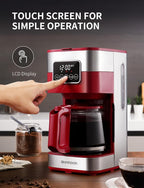 SHARDOR 10-Cup Programmable Coffee Maker, Regular & Strong Brew Drip Coffee - Image 2