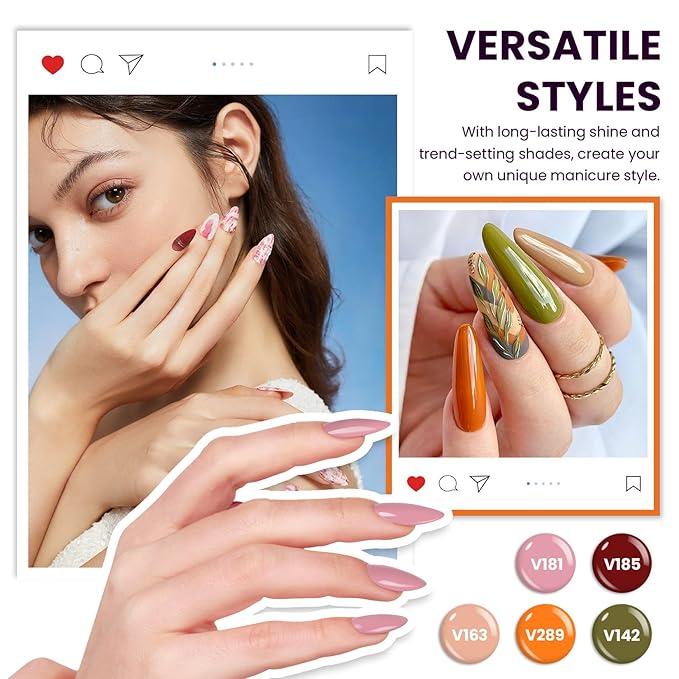 VANREESA Gel Nail Polish Kit with U V Light 52 Pcs Gel Polish Nail Set 36 Classic Colors Nail Polish Set + Base and 3 Effects Top Coat with Manicure Tools Complete Nail Kit Gifts for Women Girls