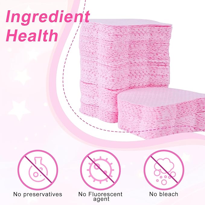 MEKK Lint Free Nail Wipes 800PCS Cat Shape - Super Absorbent Non-Woven Gel Nails Wipes for Nail Polish Remover and Eyelash Extension Glue, Convenient and Hygienic (Pink)