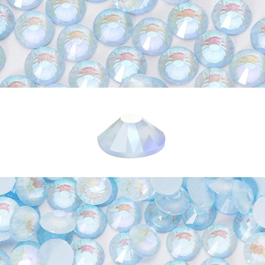 Novani 3000 Pieces Flatback Rhinestones Glass Round Gems F-Lt.Blue Crystals for Nail Art DIY Crafts Clothes Shoes,SS10,2.7-2.9mm