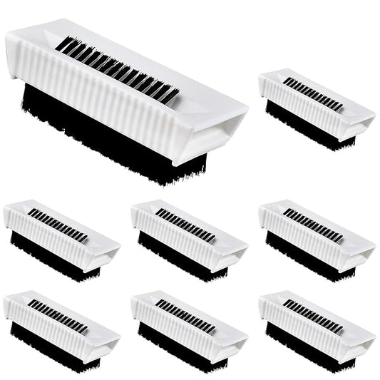 8 Pcs Hand Scrub Brushes for Nail Cleaning, Soft Fingernail Brush Non-Disposable Surgical Scrub Brushes with Nail Cleaner, Plastic Double-Sided Hand and Nail Cleaning Brush for Men Women Kids