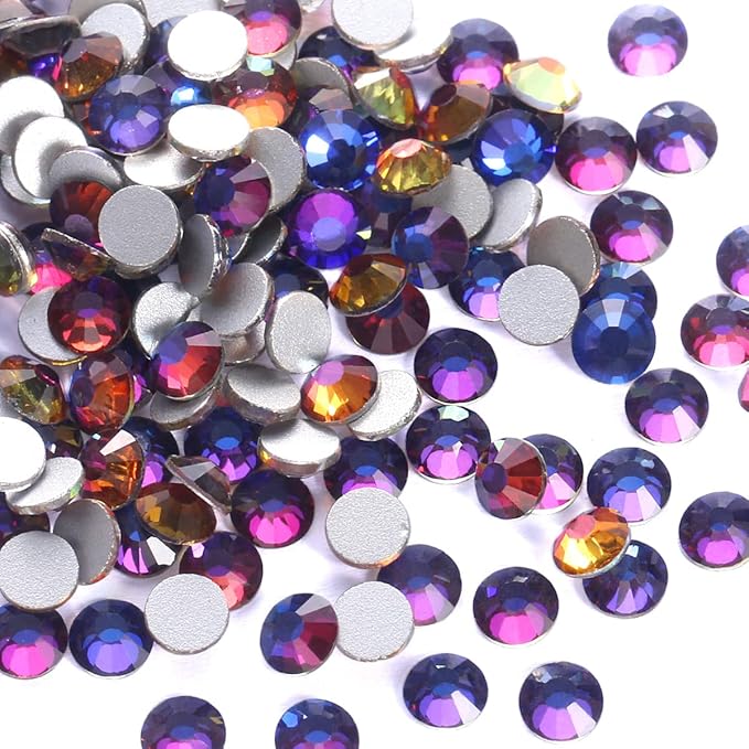 Flatback Rhinestones Non Hotfix Rhinestones for Crafts Glass Nail Rhinestones Nail Gems Crystals Rhinestones for Makeup Bags Shoes Decoration DIY(SS20,1440pcs,Blue Flame)