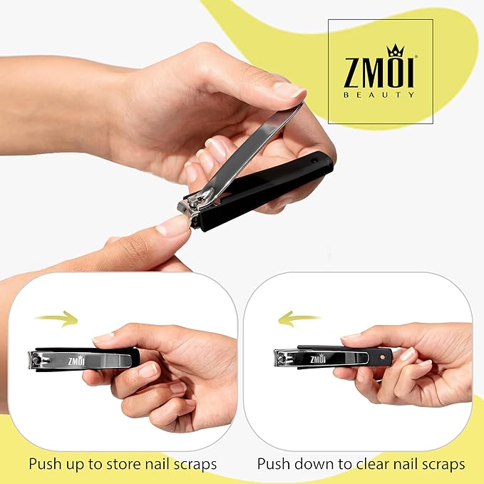 Nail Clippers – Practical Nail Clippers with Catcher - Toe Nail Clippers and Fingernail Clippers Set - Professional Nail Clippers for Women and Men – Stainless Steel Design