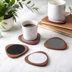 6 Pcs Mid Century Modern Coasters Wood Absorbent Coaster - Image 7