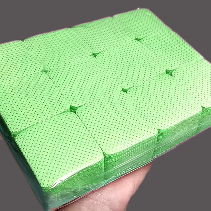 1200PCS Lint Free Nail Wipes Lint Free Wipes, Glue Wipes for Eyelash Extension, Glue Cleaning Wipe Lint Free Non Lint Nail Wipes, Soft Gel Nail Polish Remover Pads Wipes for Lash Extensions (Green)