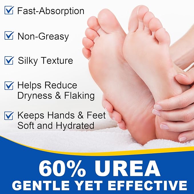 60% Urea with 2% Salicylic Acid Urea Foot Care Stick, Foot Cream Stick for Dry Cracked Heels, Feet Callus Remover, Hands Knees Exfoliating Dead Skin,Callus Remover & Skin Softener -1.41oz