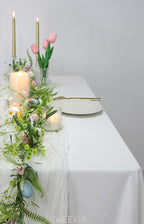 White Cheesecloth Table Runner Wedding Bridal Decorations Boho Decor | 35x120 - Image 6
