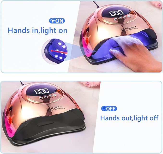 New 66 LED/UV Nail Dryer with Smart Sensor - 10s Quick Dry, 280W High Power, 4 Timers & LED Display, Hands-Free Auto On/Off for Gel/Polish/Lacquer (Home Salon Essential)