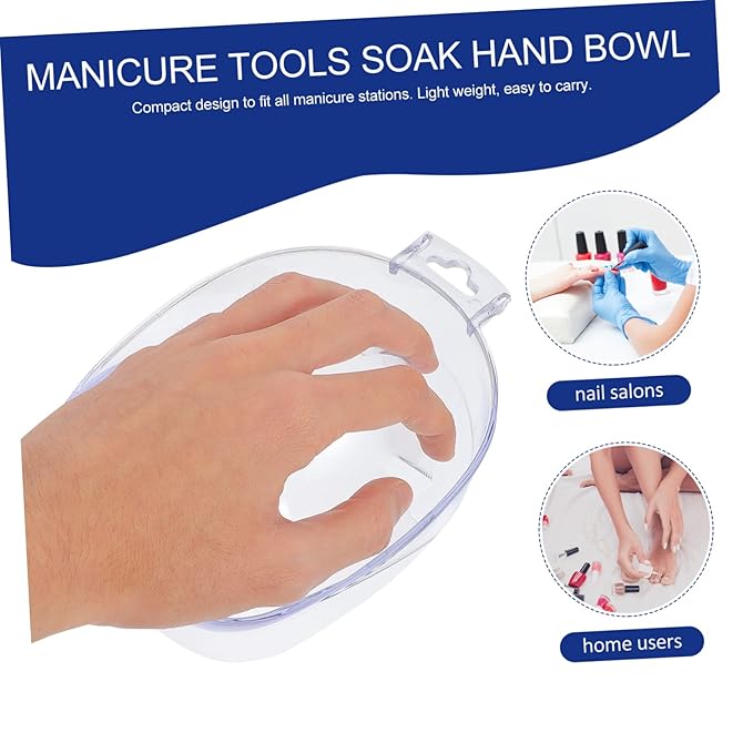 MERRYHAPY Acrylic Soaking Bowl for Manicure Nail Art Nail Care Pedicure Gel Remover