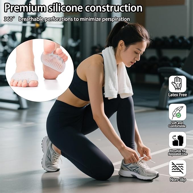 2PCS Silicone Toe Separators – Soft High Elasticity Toe Spacers for Women with Breathable Holes, Foot Support Correct Comfort Corrector Tool for Overlapping Toes