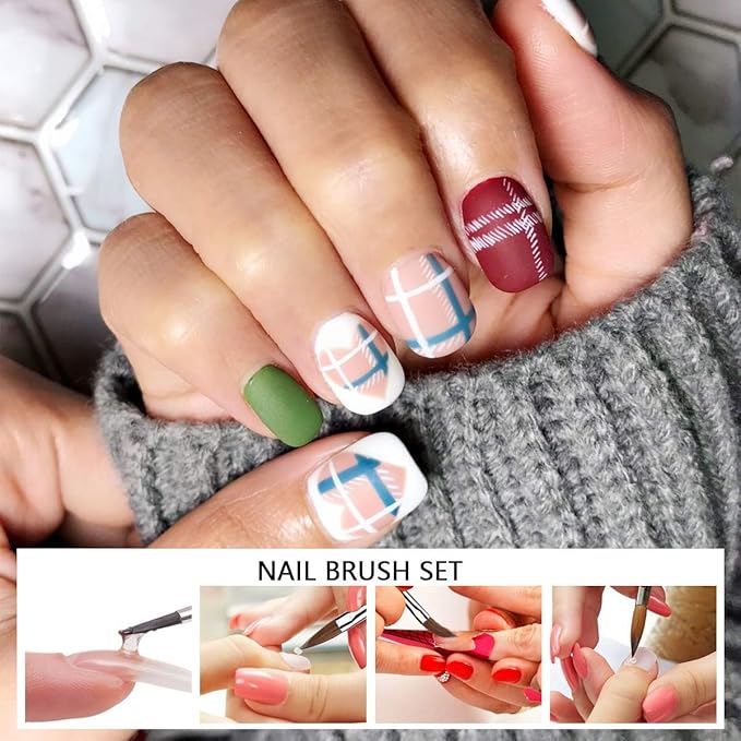 Acrylic Nail Brush Dappen Dish Set, 6PCS Nail Art Pen and 2PCS Crystal Dappen Dish, Manicure Bowl Cup Glass Container for Acrylic Liquid Nail Tool Kit