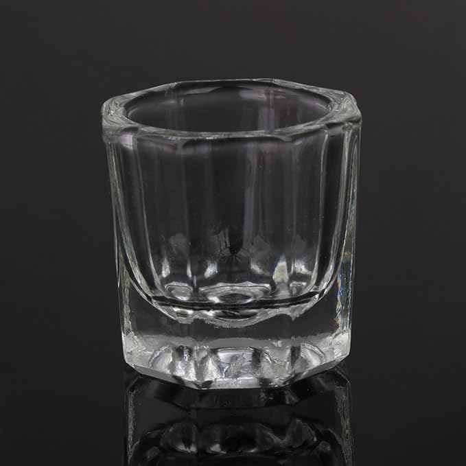 Nail Dappen Dish Cup Glass Dappen Dish for Nail Acrylic Powder Small Dampen Dish Nail Art Acrylic Liquid Holder (no lid 1pc)
