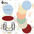 Silicone Coasters for Drinks Coaster Set of 6 pcs Cup Coasters - Image 3