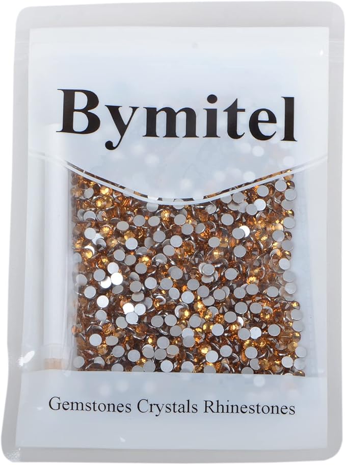 1440PCS Art Nail Rhinestones non Hotfix Glue Fix Round Crystals Glass Flatback for DIY Jewelry Making with one Picking Pen (ss16 1440pcs, Lt. Topaz)