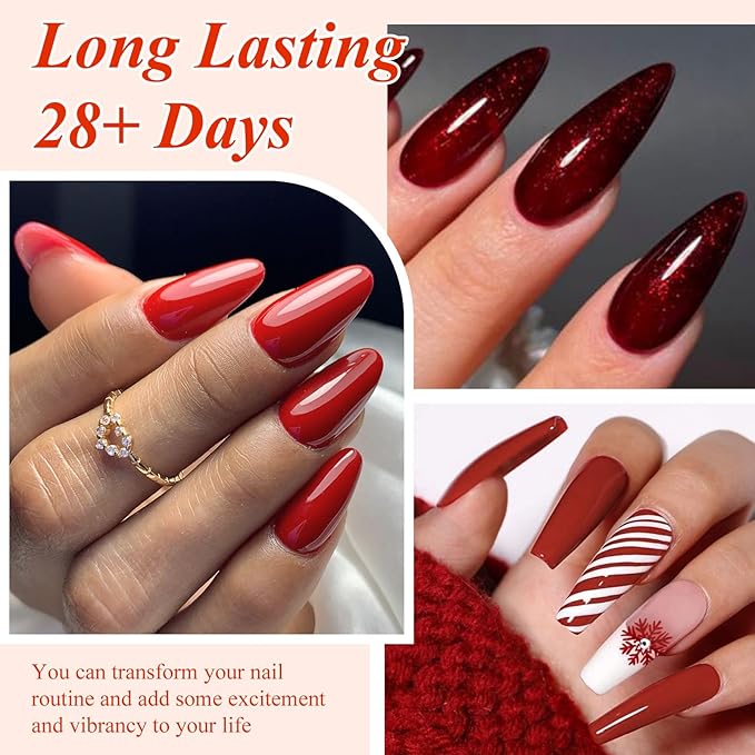 MEET ACROSS 18pcs Gel Nail Polish Set Soak Off UV LED Lamp Gel Nail Polish Kit (SET-2, 18pcs)