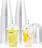 100 PACK 16 oz Clear Plastic Cups by JOLLYPARTY