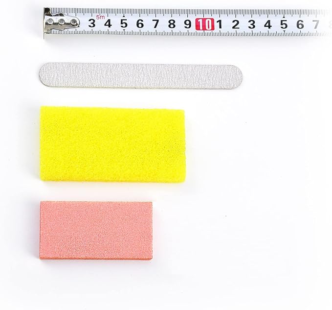 Maryton Disposable 3-Piece Pedicure Kit, Wood Nail File 100/180 Grit, Orange Buffer 80/100 Grit, Yellow Pumice Pad, 100-Count