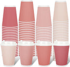 Whaline 100 Pcs Valentine's Day Pink Disposable Coffee Cups by Whaline