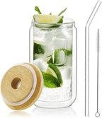 LIBWYS Double Wall Drinking Glass Cups by LIBWYS