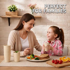 Wrova Wheat Straw Cups 6 PCS Good Alternative to Plastic Reusable Cups 12 oz - Image 5