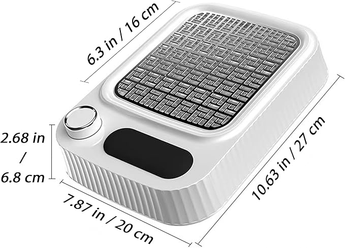 VYNTRA Nail Dust Collector Machine, Compact Vacuum Fan Dust Collector for Beginner with Reusable Filter, Powerful Dust Suction Machine Manicure Pedicure Tool for Low Noise Nail Polishing,Salon & Home