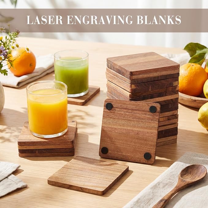 100 Pcs Unfinished Wood Coasters - Image 4