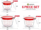 M MCIRCO 6 Pcs Glass Measuring Cups - Image 2