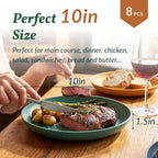 10 inch Wheat Straw Dinner Plates Set of 8 - Image 2