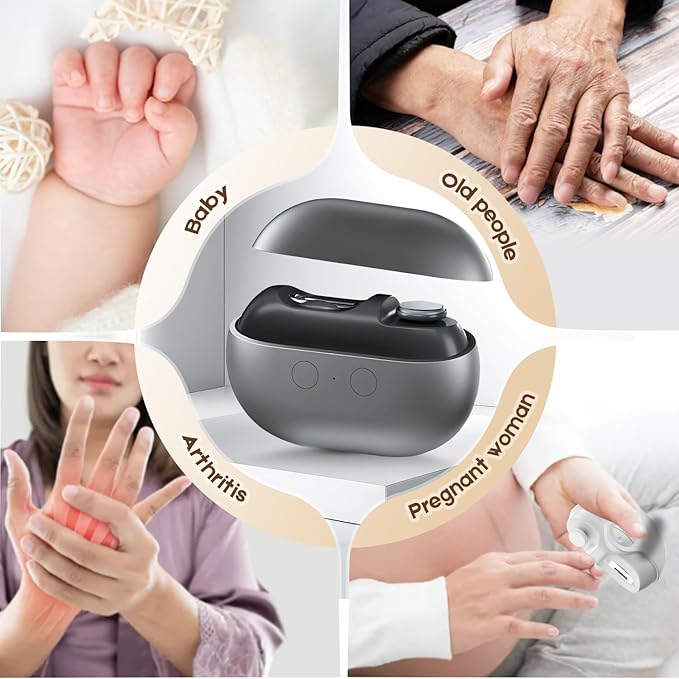 2 in 1 Electric Nail Clippers for Seniors, 2025 New Electric Polishing Automatic Nail Clippers, Electric Nail Trimmer for Fingers and Toes with 2 Adjustable Speeds for Senior Adults (Mix)