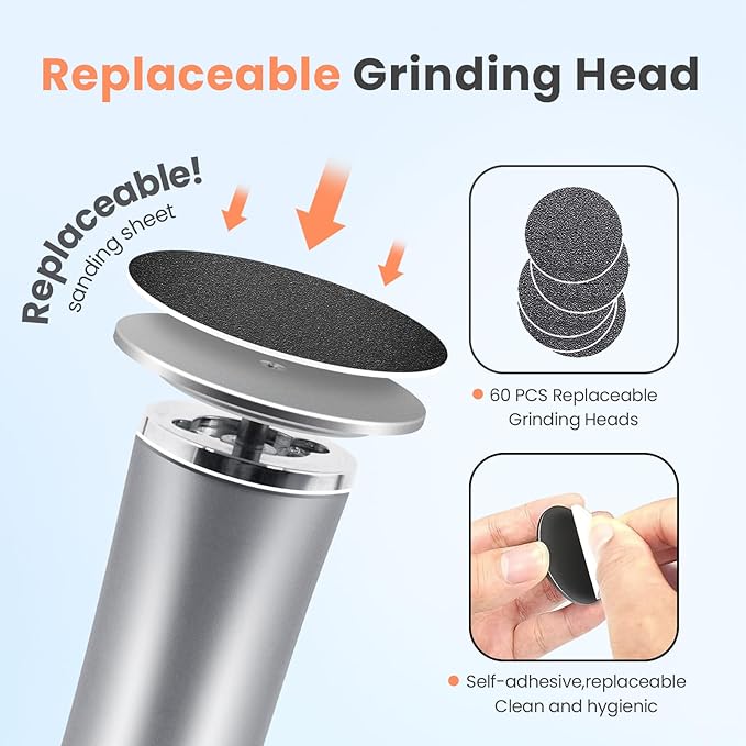 Electric Foot Callus Remover with 36 in 1 Pedicure Kit | Adjustable Speed | Mini Portable | 60 Pcs Sandpaper Discs | Professional Electric Callus Remover for Feet for Dead Skin and Calluses