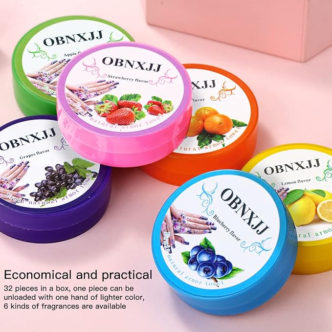 FERCAISH 192Pcs Nail Polish Remover Pads, 6 Fragrances Disinfecting Gel Polish Remover Wipes Easy to Carry and Strong Removal Effect Lint Nail Polish Wipes