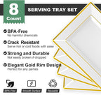 FOCUSLINE 8 PCS Plastic Serving Trays - Image 3