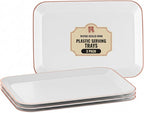 3 Pack Rose Gold Plastic Serving Trays by R-KAY