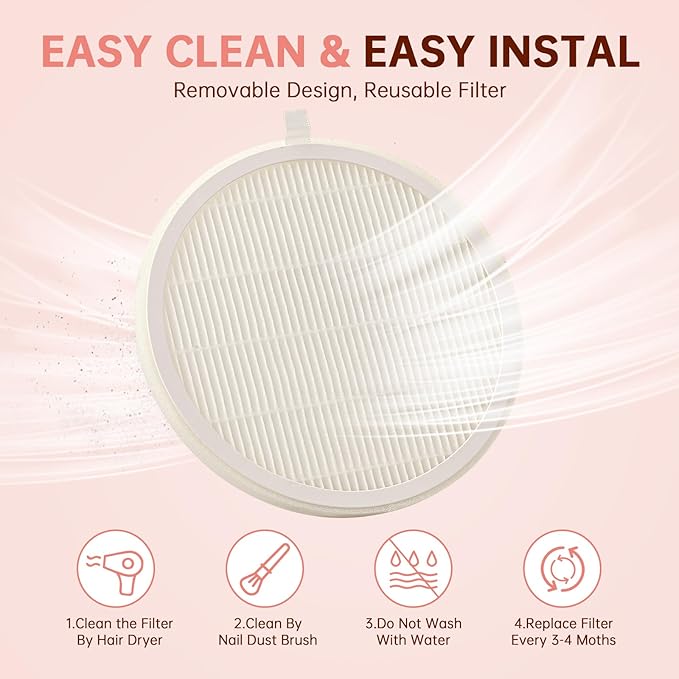 Cordless Nail Dust Collector,Portable Dust Collector Nail Tech with LED Display,Rechargeable Dust Suction Machine with Reusable Fillter for Acrylic Gel Polish,Salon & Home