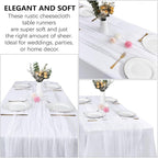 12 Pack White Cheesecloth Table Runner 35 x 120 Inch | Boho Gauze Fabric - Image 6