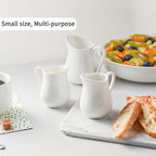 Gurygo 2 Pack 4 Oz Classic White Ceramic Small Creamer Pitcher - Image 6