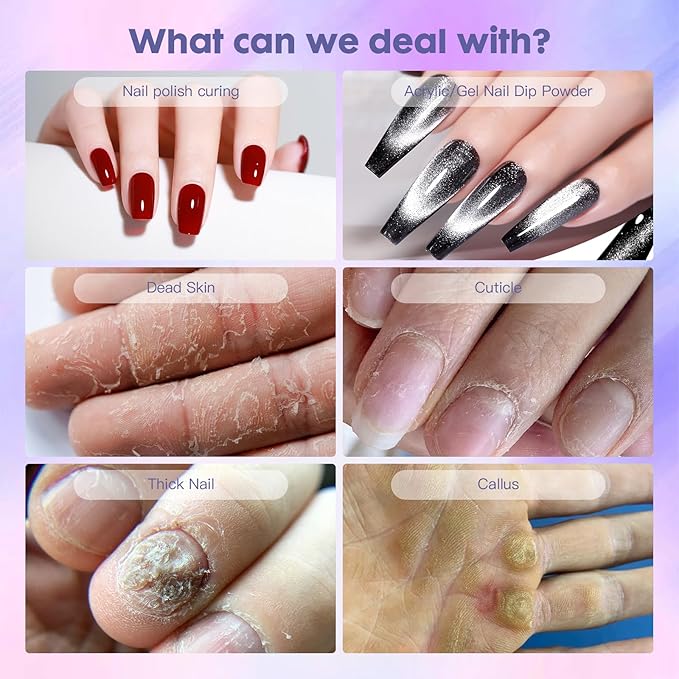 Electric Nail File,Nail Drill Kit with Nail Lamp,Cordless Nail Filer for Acrylic Gel Nails,Professional Nail Drill Machine Polishing Tool Manicure Pedicure Kit Efile Nail Supplies for Home Salon