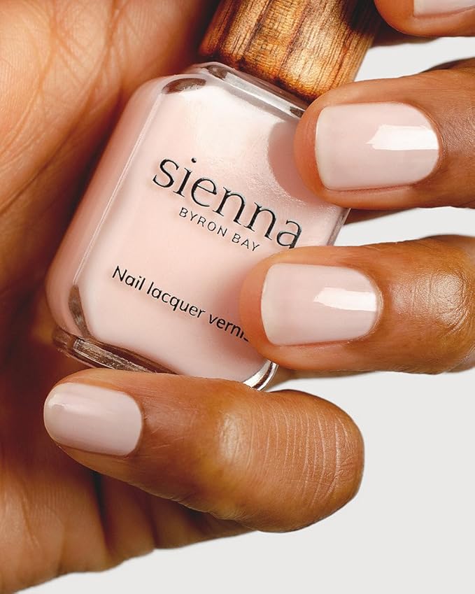 Sienna Byron Bay Peace, Pink Sheer Vegan Nail Polish, Long-Lasting, Vegan & Cruelty-Free, 10ml – .34 fl oz.