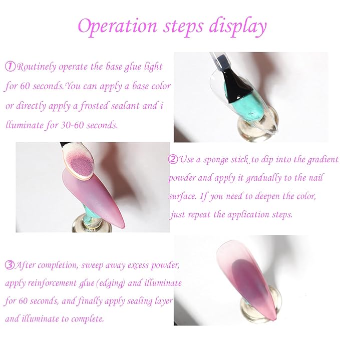 9 Color Nail Pigment Powder Set for Vibrant Ombre,Glitter Nail Art DIY Manicure Accessories Kit with Long-Lasting Shades