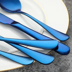 Blue Silverware Set Flatware Cutlery - Image 5