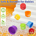 WEEJOYGAM Baby Stacking Cups for Toddlers 1-3 Babies 12-18 Months, Nesting - Image 4