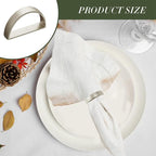 8 Pcs Silver Napkin Rings - Image 3